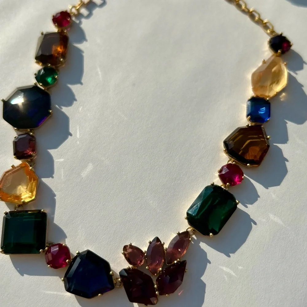 Kate Spade Perfectly Imperfect Stone Mixed Stone Crystal Necklace [RareVintage.] - Picture 5 of 15